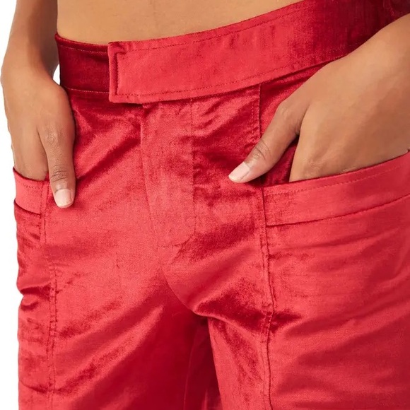 NWT Free People Walk With You Velvet Trousers in Black, Sz. 6 - Picture 8 of 14